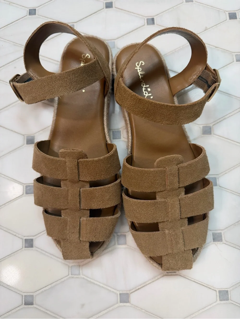 Splendid Tan Suede Strappy Gladiator Sandals